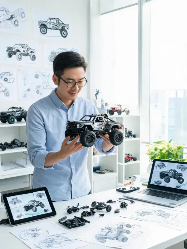 RC product lead reviewing a prototype
